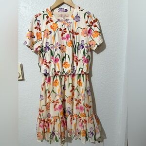 Anthropologie Hutch Alias Floral Bloom Mini Dress Ruffle Hem NWOT